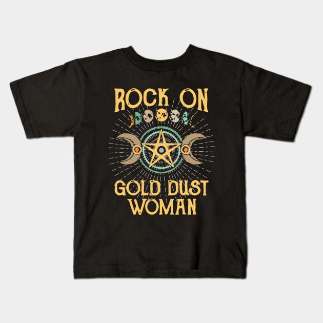 Rock on Gold Dust Women Kids T-Shirt by creativedn7